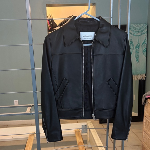 Coach Jackets & Blazers - Coach Women's Midnight Black Leather Jacket